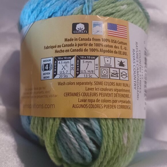 Lily Sugar'n Cream 100% Cotton Yarn Country Stripes - Picture 2 of 4